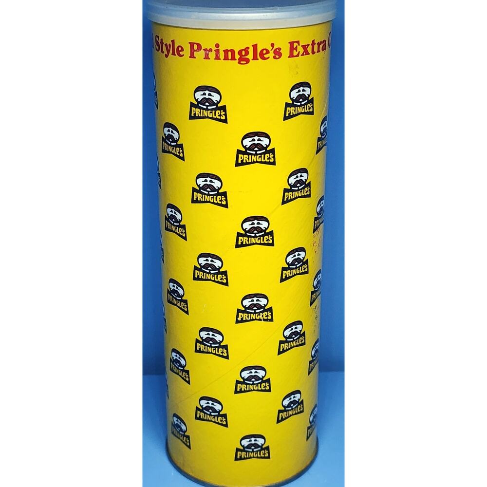 Pringles Can Yellow Extra Rippled Original Big Head Great Prop Display Vintage